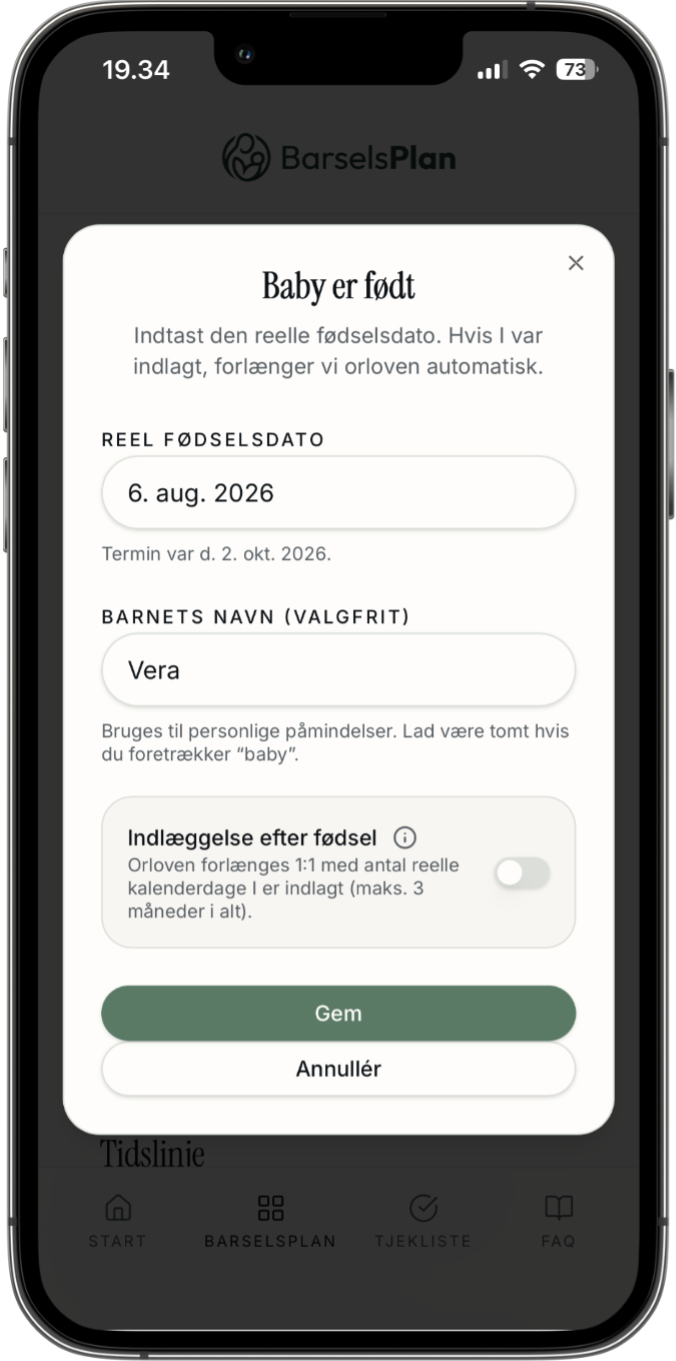 BarselsPlan – Baby er født